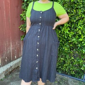 AEO DARK GRAY MIDI DRESS